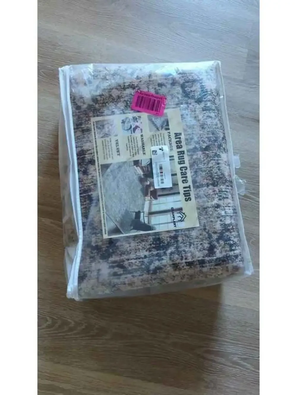 Rug 8x10 Washable green Brown Vintage Distressed Indoor Foldable Retro